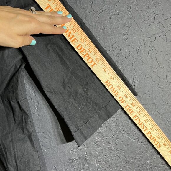 Sunhee Moon Womens Dress 2 Black Mini 3/4‎ Flare Sleeve Faux Wrap V-Neck Zipper - Picture 9 of 14